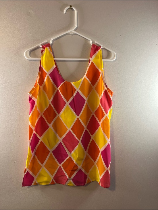 henri bendel Tops - Vintage Henri Bendel “Work of Art” 100% Silk Sleeveless Tank Top
